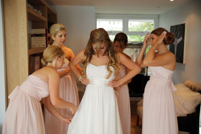 Bridal party before wedding